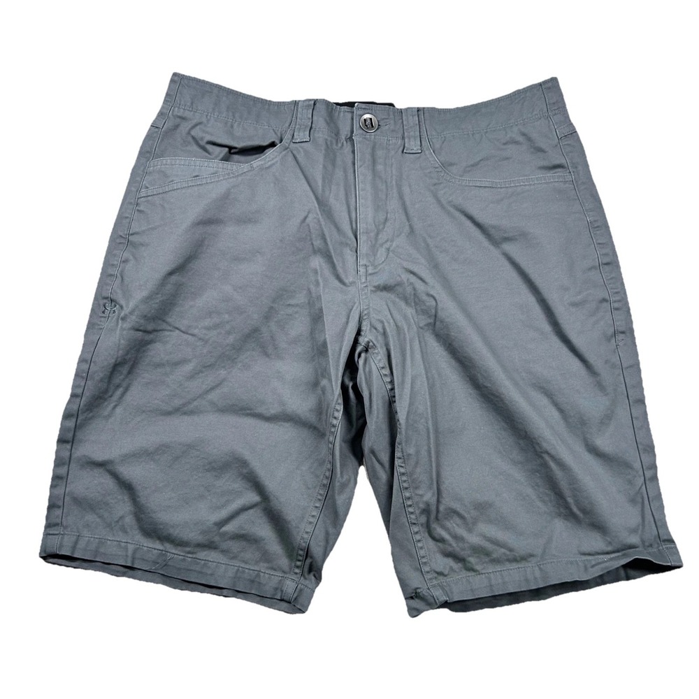 Under Armour Shorts Mens 34 Fitted Chino 5-Pocket Golf Gray 11" Inseam Twill